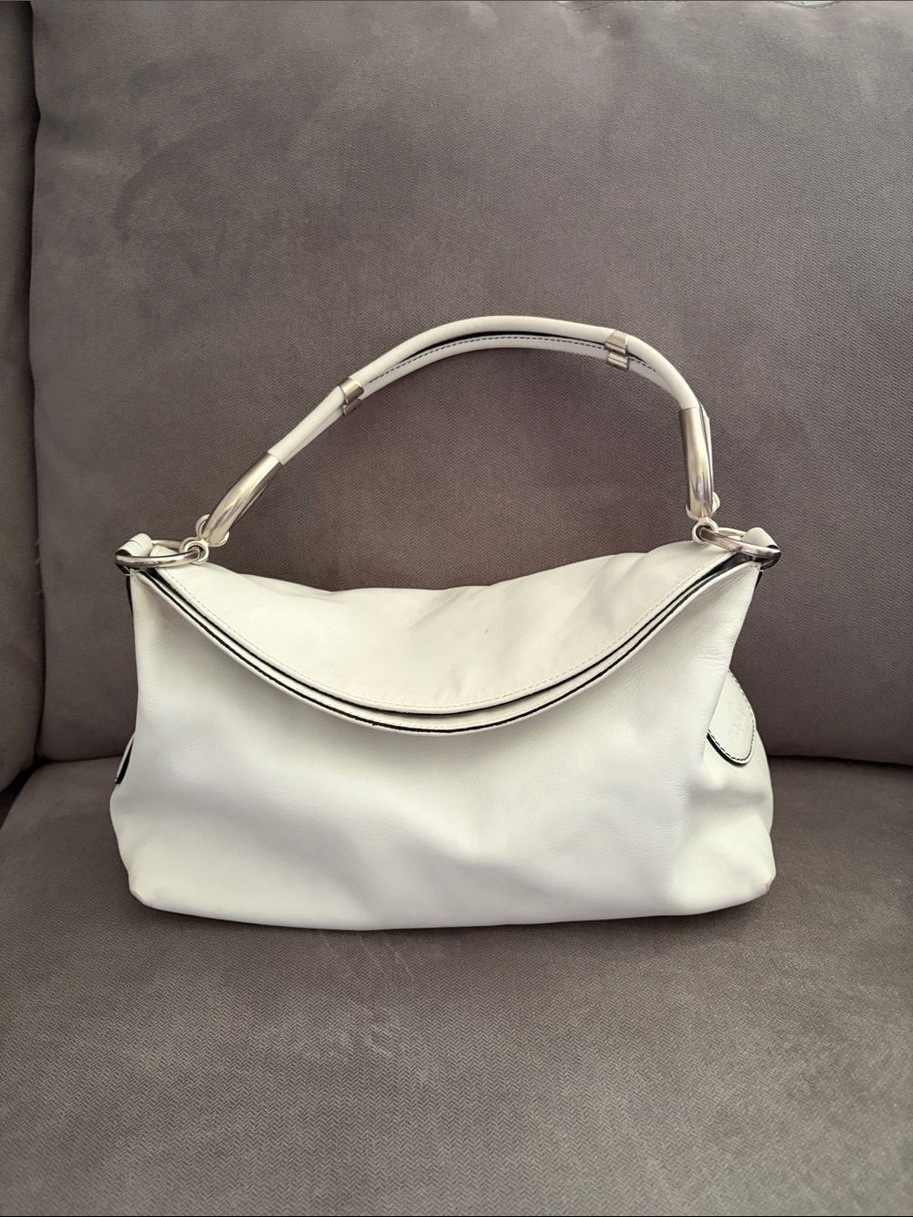 Hogan White Leather Top-Handle Women’s Bag